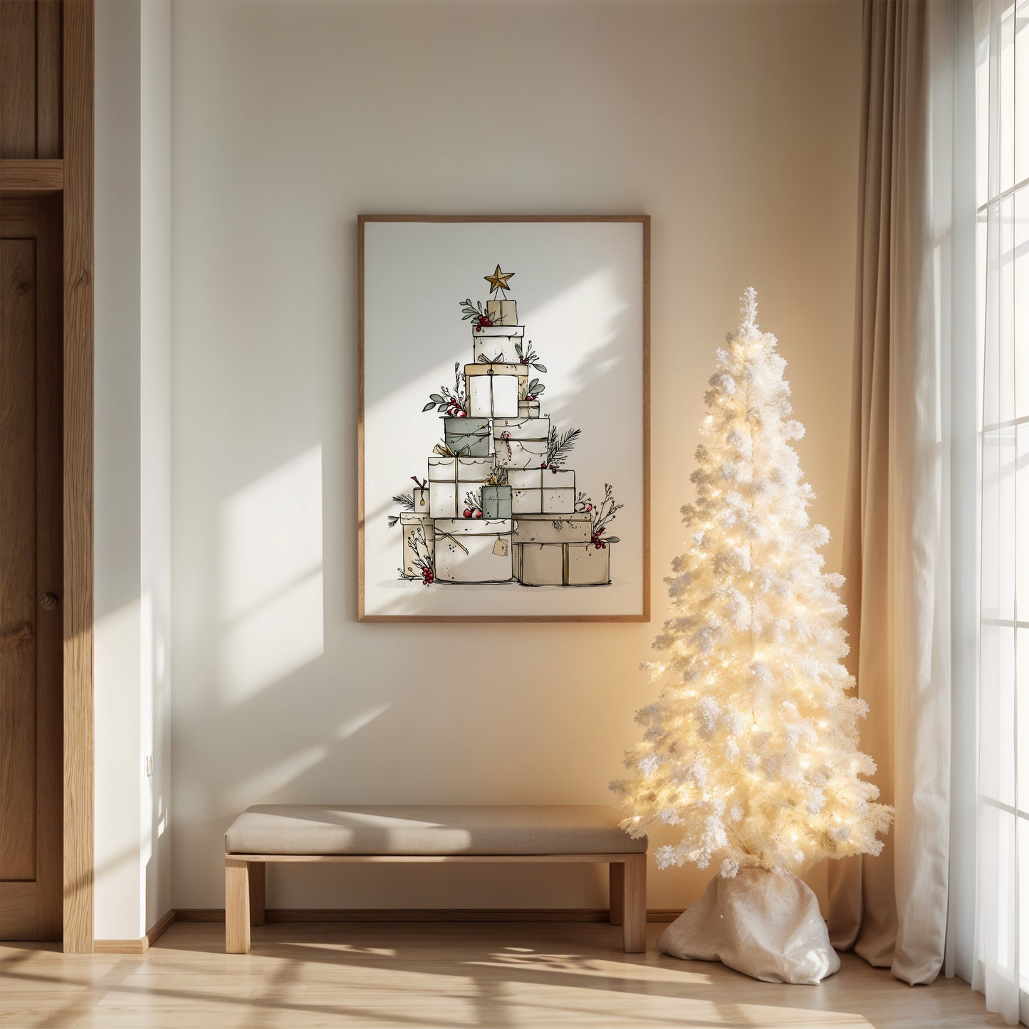 Presents Pyramid: A Festive Tower of Gifts