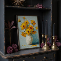 Sunburst Sunflowers in Palette Knife Texture
