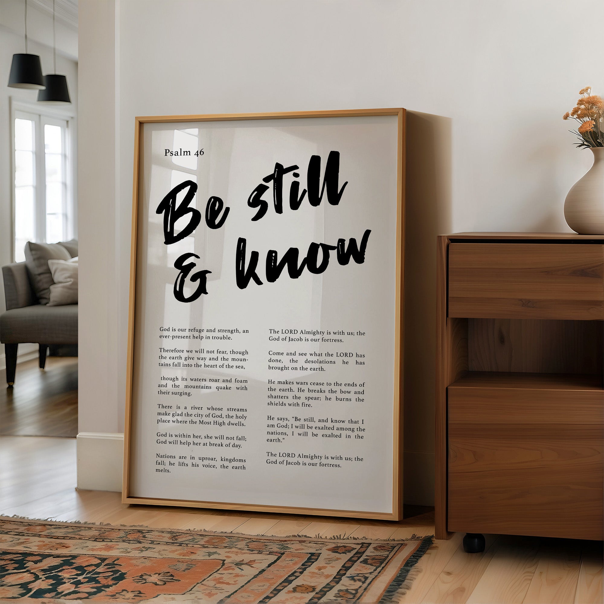 Sacred Stillness: Psalm 46 Typography