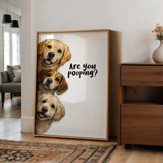 Bathroom Buddies: The Canine Surveillance Squad