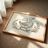 Whimsical Waddle Through Sepia Fields