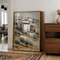 Mediterranean Hillside Village in Muted Light