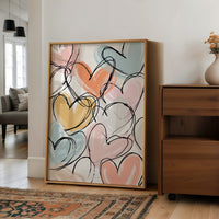 Pastel Hearts in Spontaneous Symphony