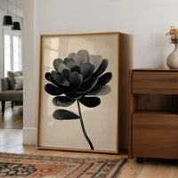 Monochrome Bloom in Shadowed Elegance