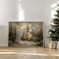 Sanctuary Glows Through Winter Mist