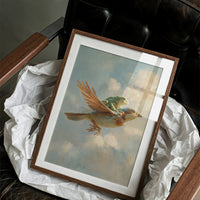 Unlikely Companions Soar Through Cloudy Skies