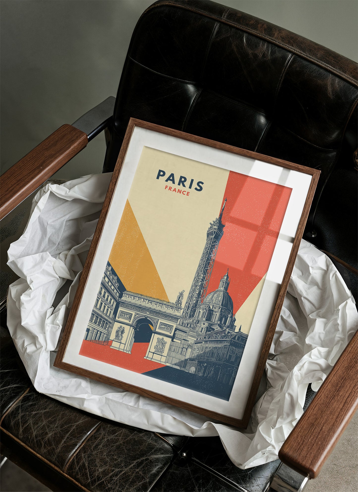 Geometric Homage to Parisian Icons