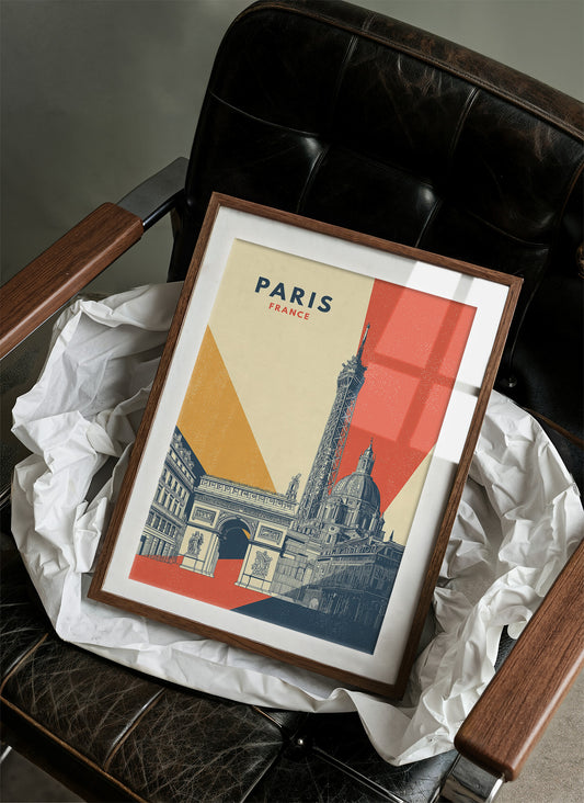 Geometric Homage to Parisian Icons