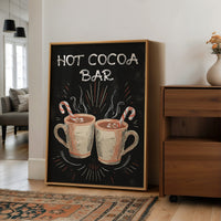 Chalkboard Comfort: Steaming Mugs Await