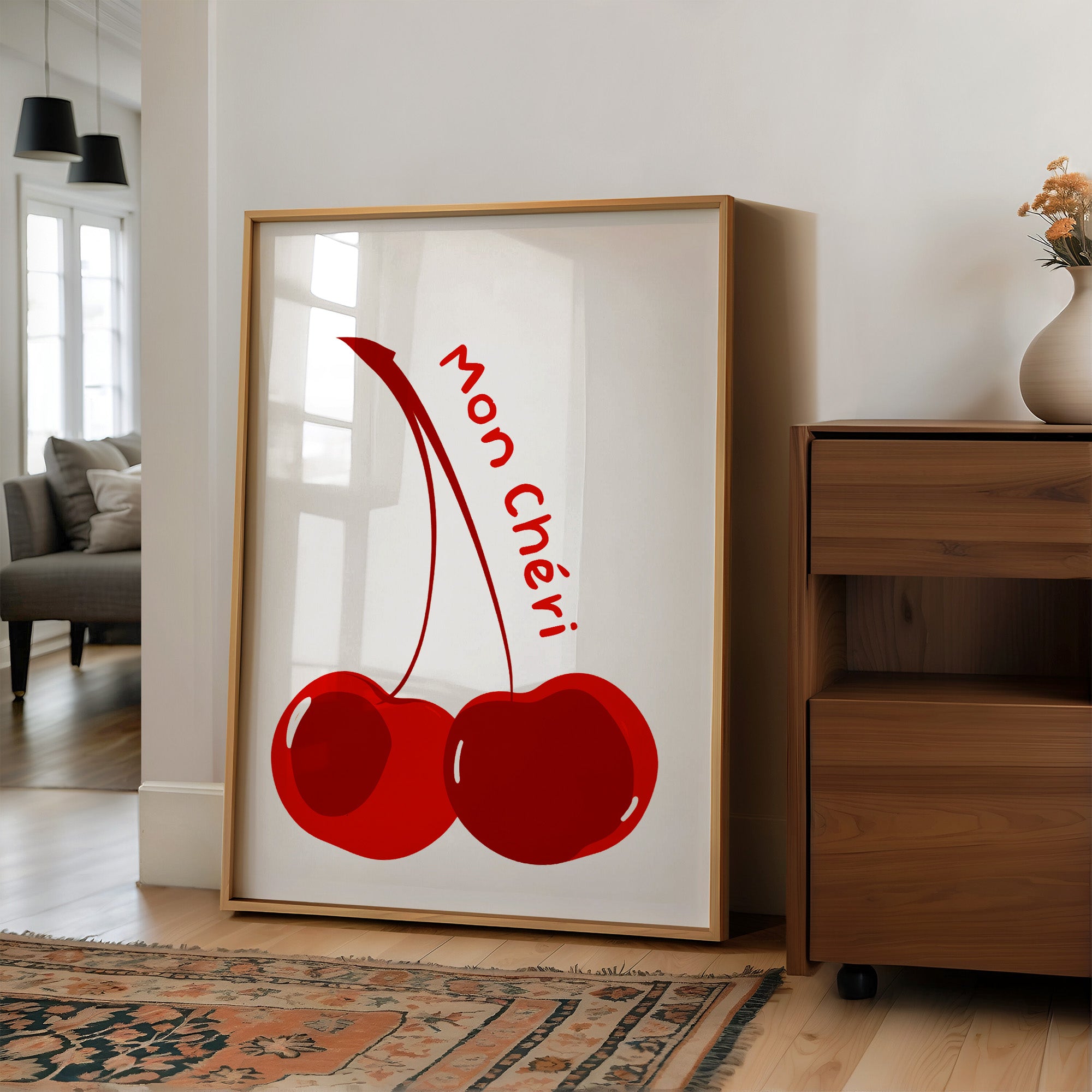 Crimson Duo: Typography in Fruit