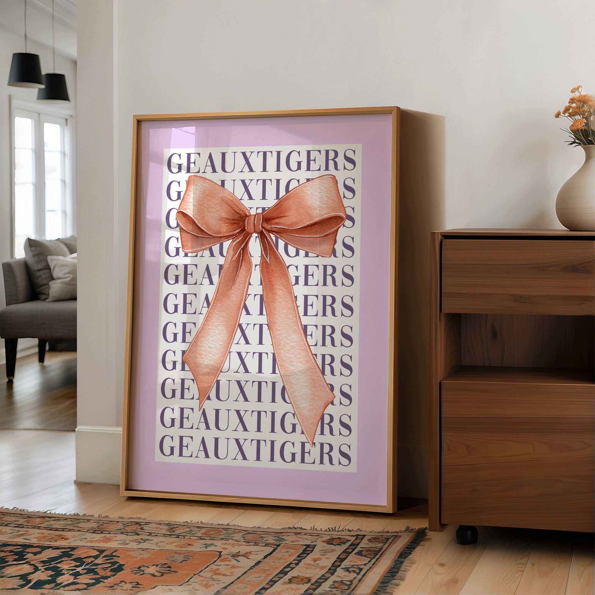 Purple Pride Wrapped in Coral Silk