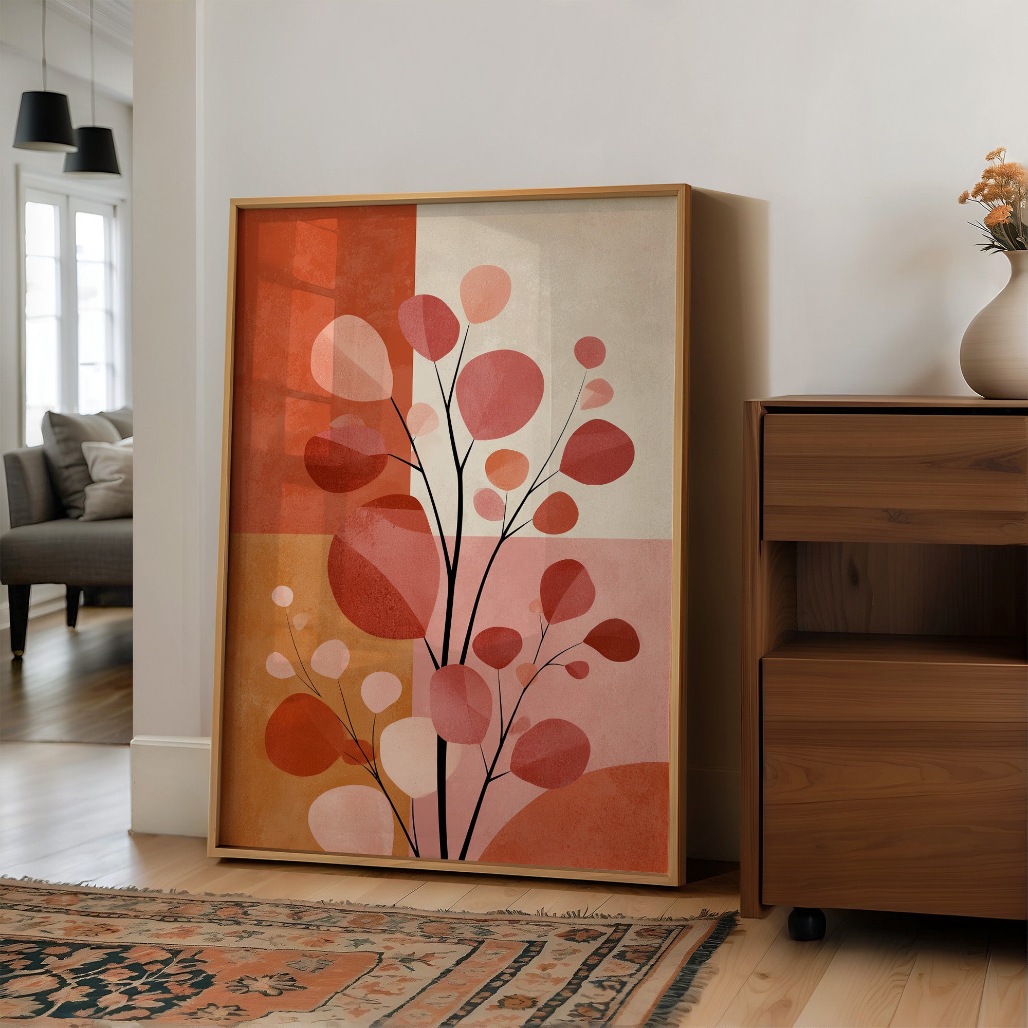 Branches Bloom In Coral Geometry