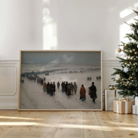 Thousands Gather On Frozen Ground