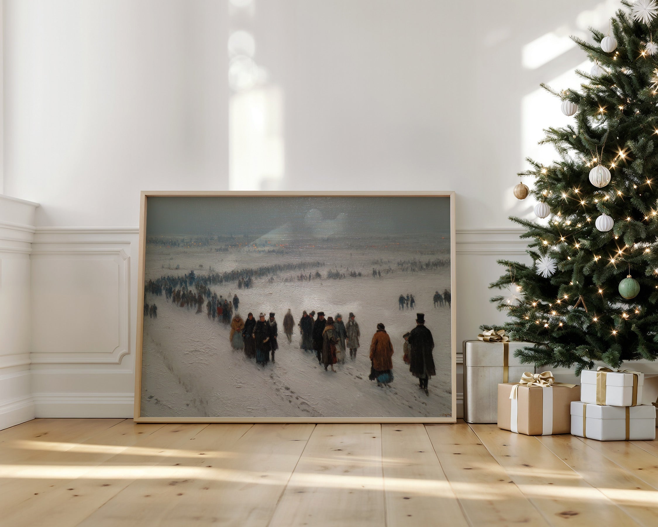 Thousands Gather On Frozen Ground