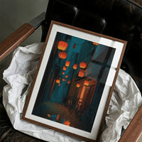 Lanterns Glow Where Bicycles Sleep