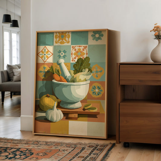 Garden Harvest In Grandmother's Bowl