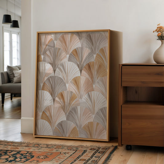 Gilded Feathers Rise In Symmetry