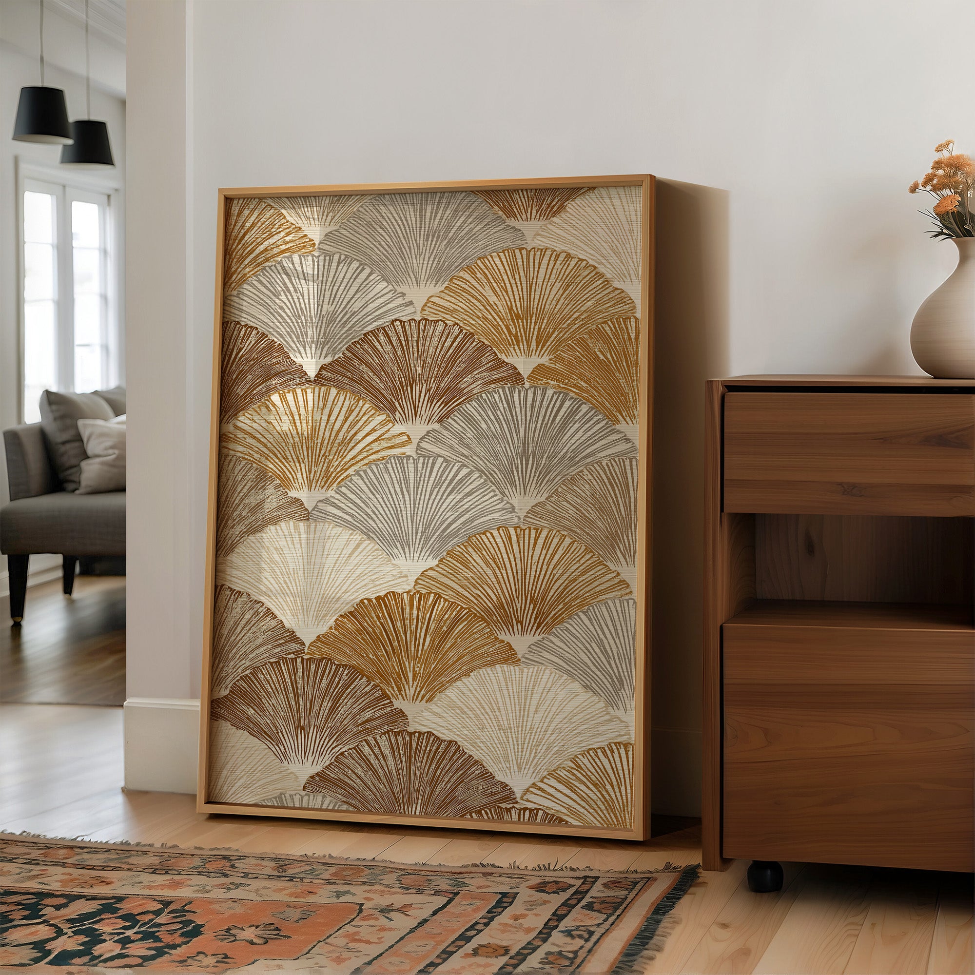 Golden Fans Unfold In Rhythm
