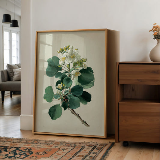 Ivory Blooms On Weathered Parchment