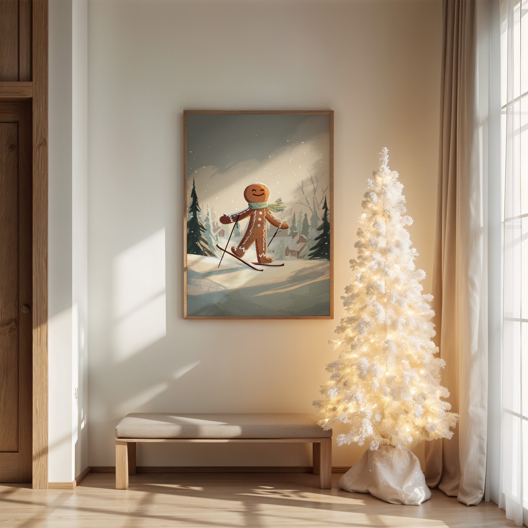 Gingerbread Skier Finds Fresh Powder