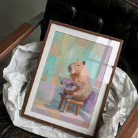 Capybara Reads the Sunday Paper