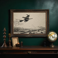 Broomstick Flight Over Sleeping Village