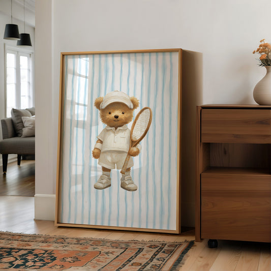 Tennis Bear Ready For Summer Court