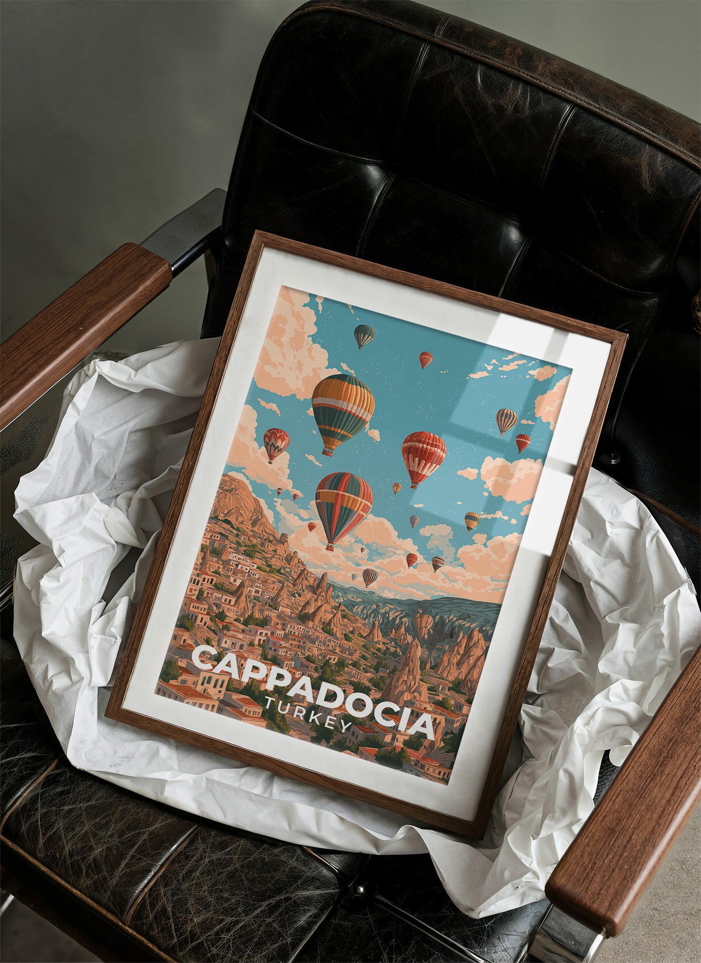 Balloons Drift Over Ancient Stone