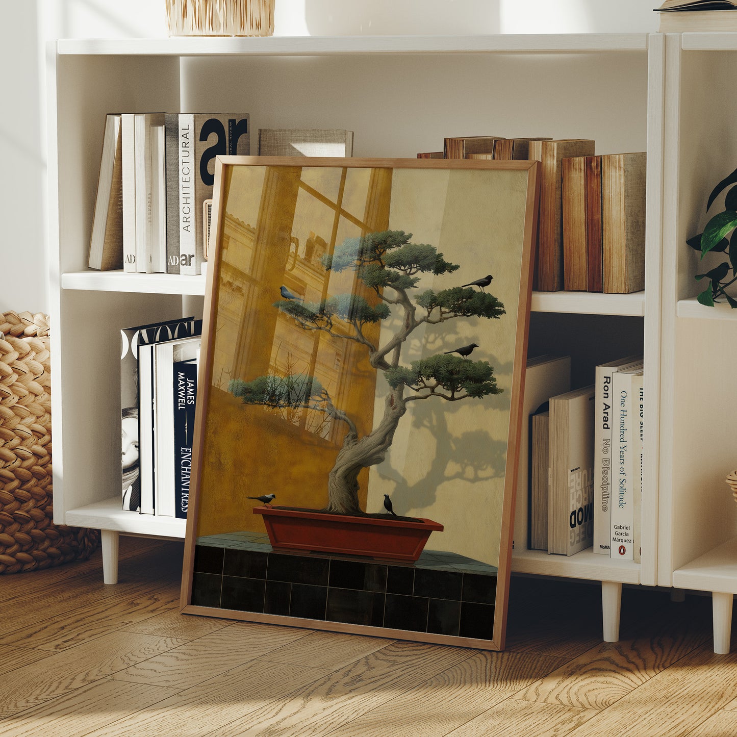 Birds Rest On Ancient Bonsai Branches