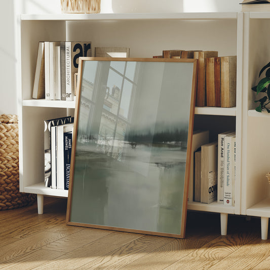 Misty Lake Finds Morning Silence