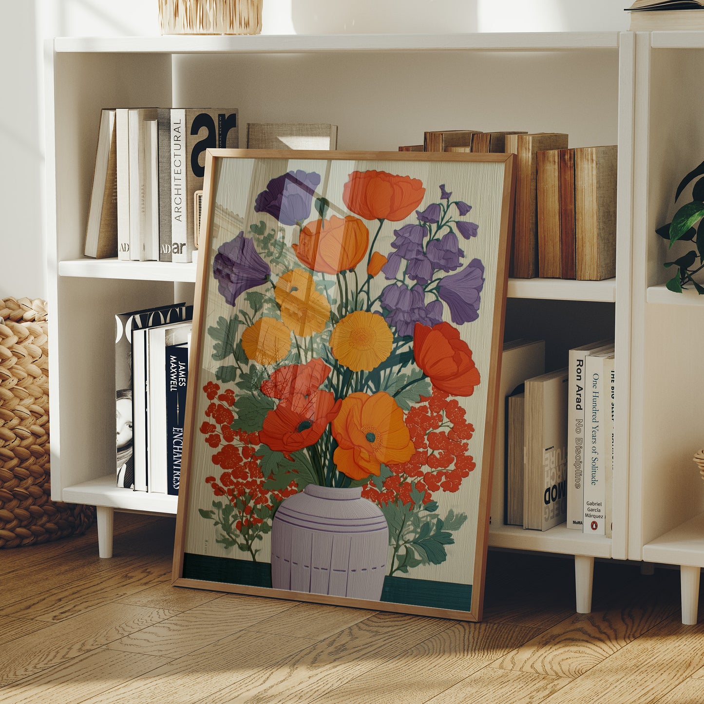 Summer Blooms Dance In Clay Vase