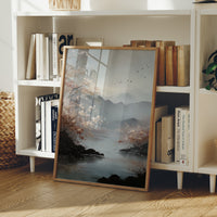 Cherry Blossoms Meet Mountain Lake