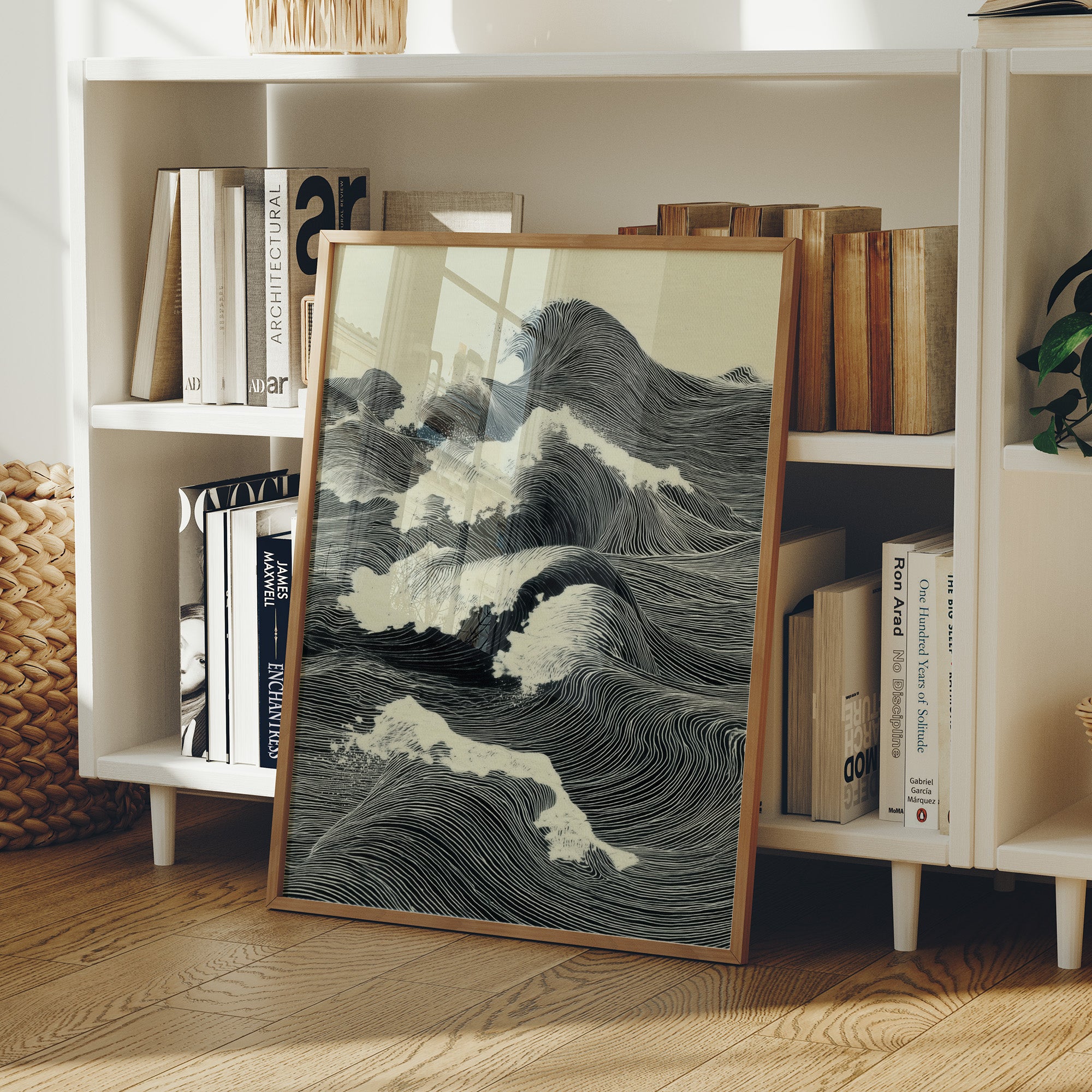 Waves Draw Stories In Midnight Ink