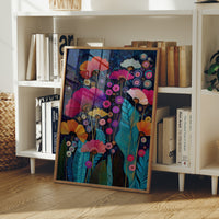 Midnight Garden Blooms Electric Dreams