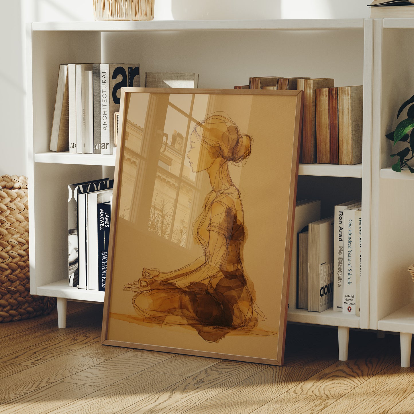 Sepia Lines Draw Morning Peace