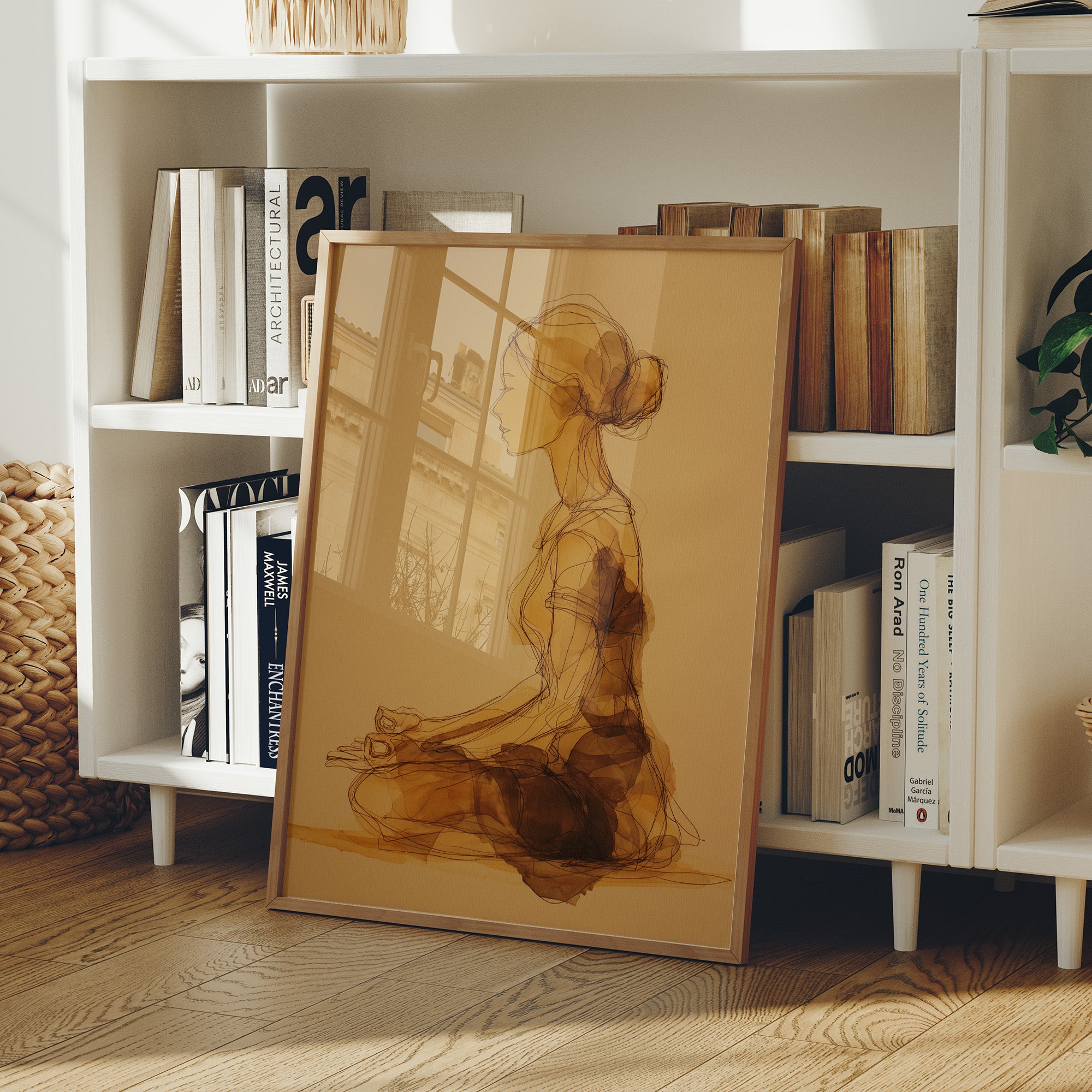 Sepia Lines Draw Morning Peace