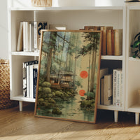 Forest Lake Teahouse At Sunset