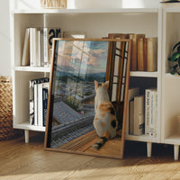 Calico Dreams On Window Ledge