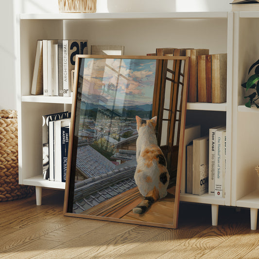 Calico Dreams On Window Ledge