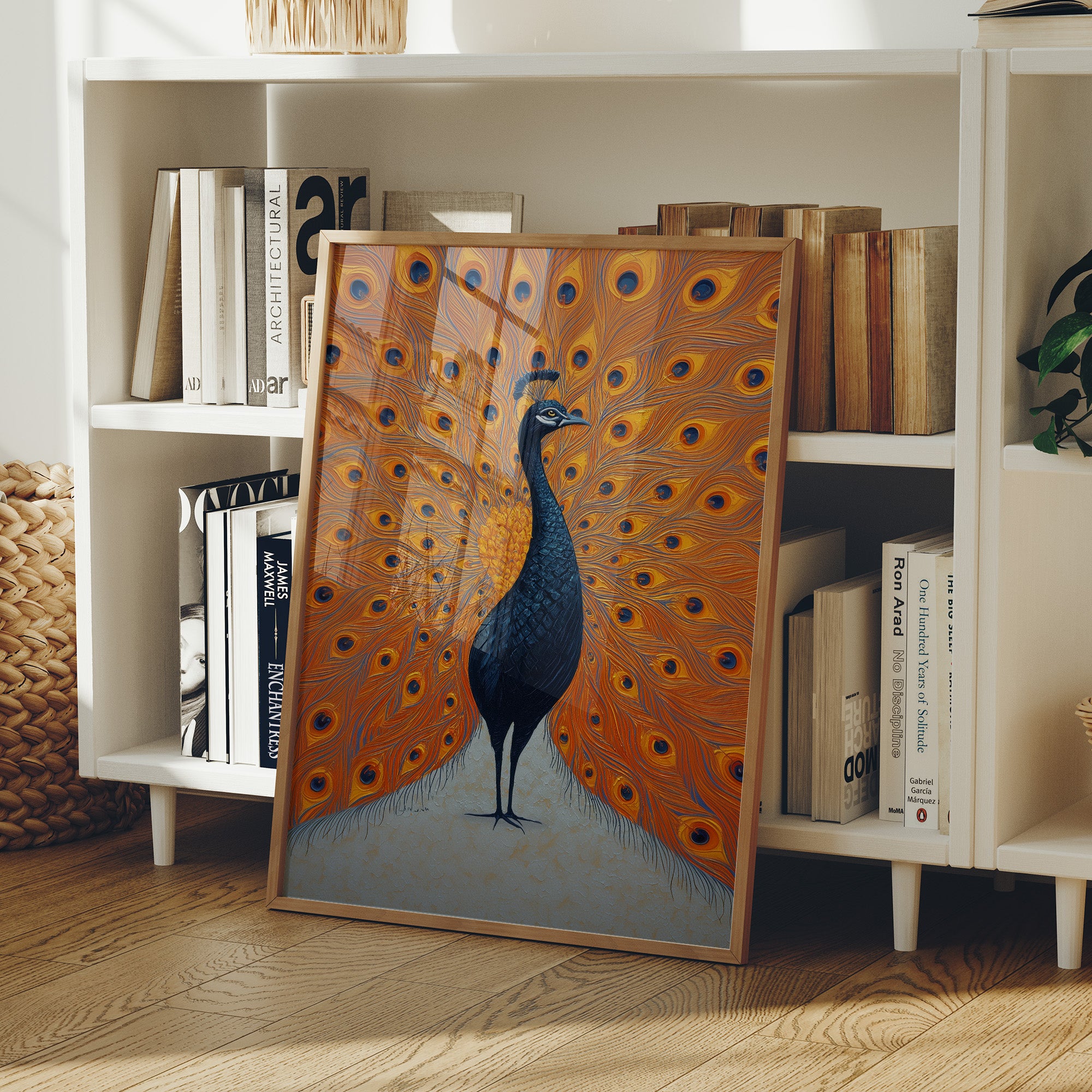 Proud Peacock Unfolds Golden Tales