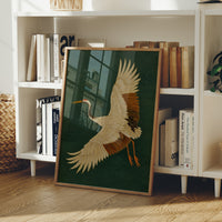 Noble Wings Against Emerald Depths