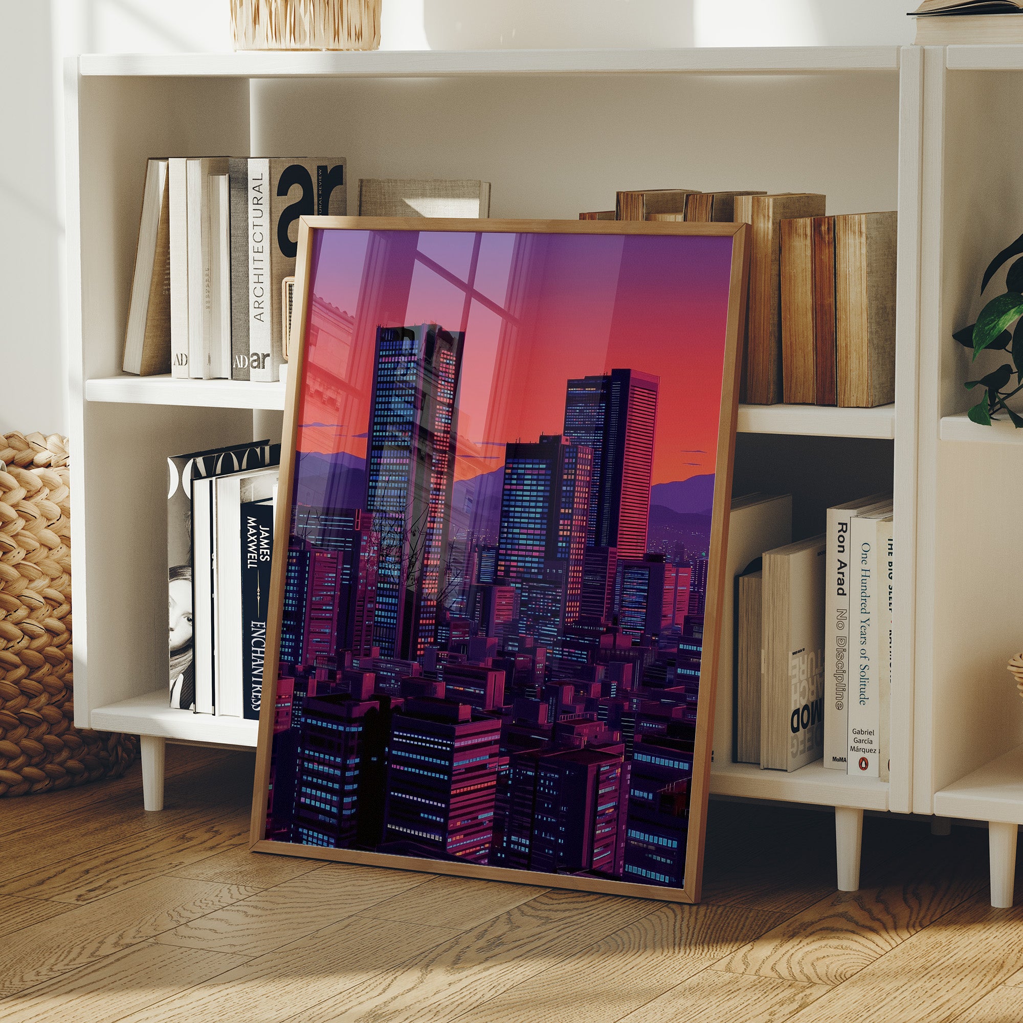 Neon Towers Paint Twilight Dreams