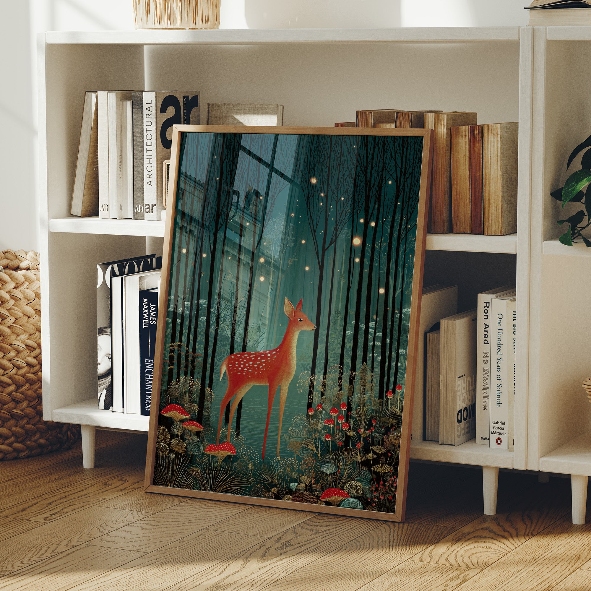 Fireflies Dance With Forest Fawn