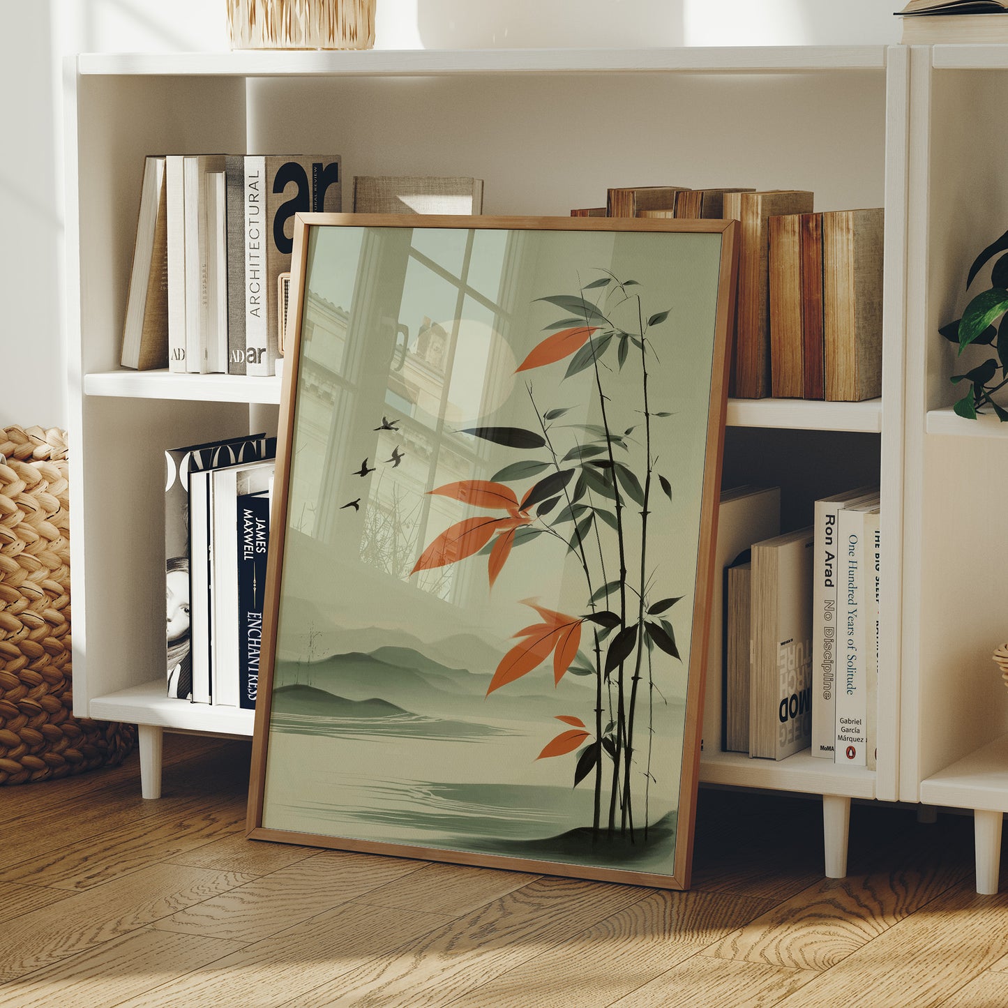 Bamboo Leaves Chase Morning Birds