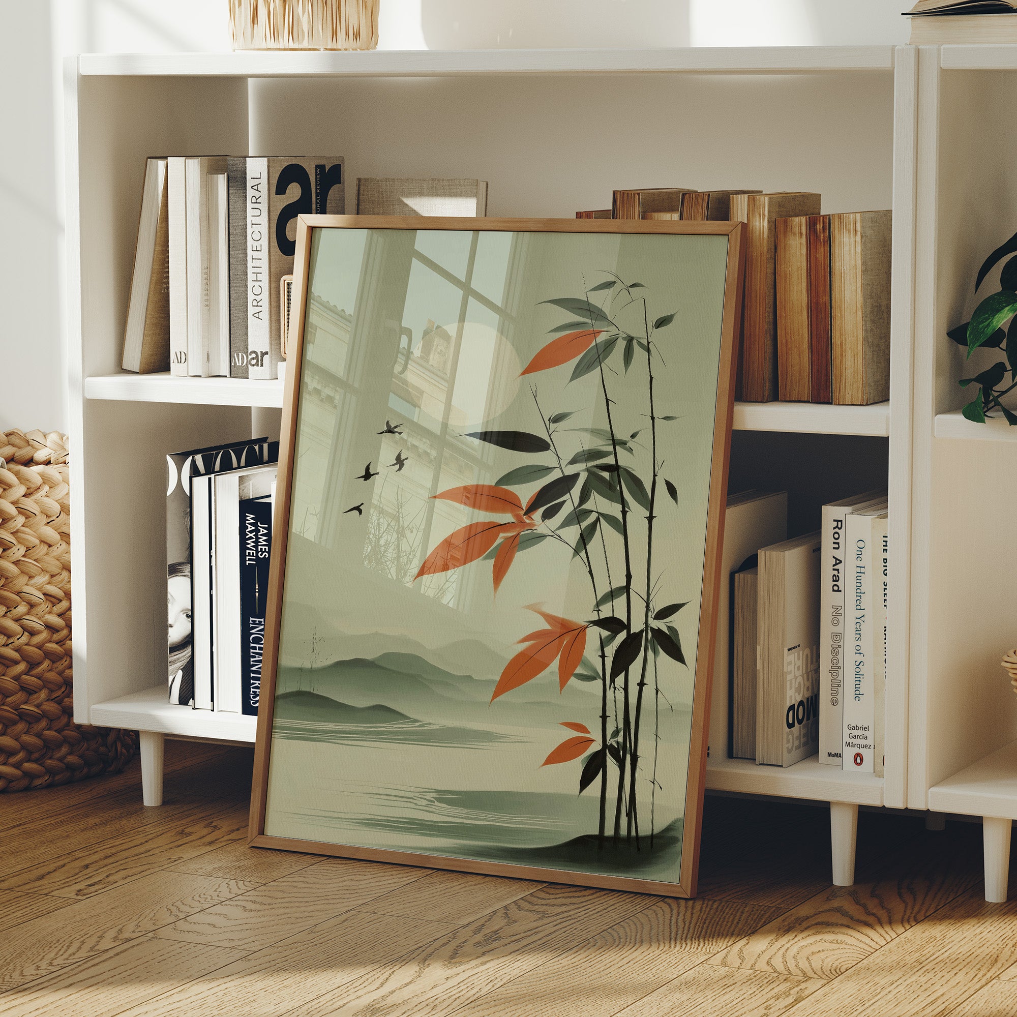 Bamboo Leaves Chase Morning Birds