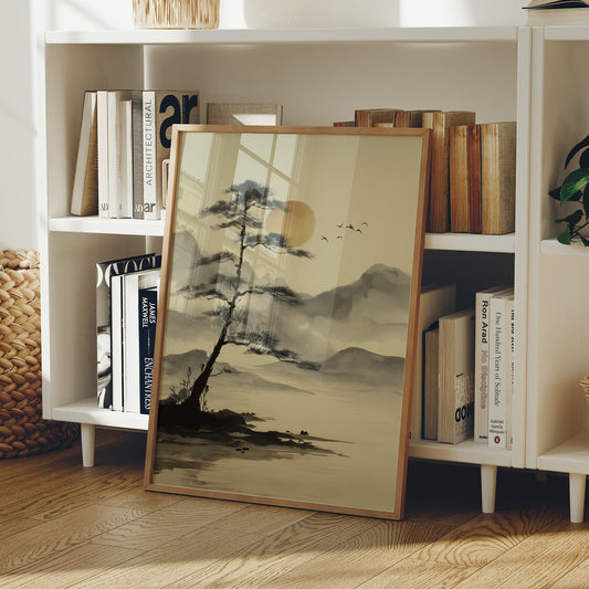 Solitary Pine Greets Rising Sun