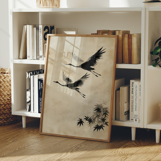 Cranes Paint Their Morning Dance