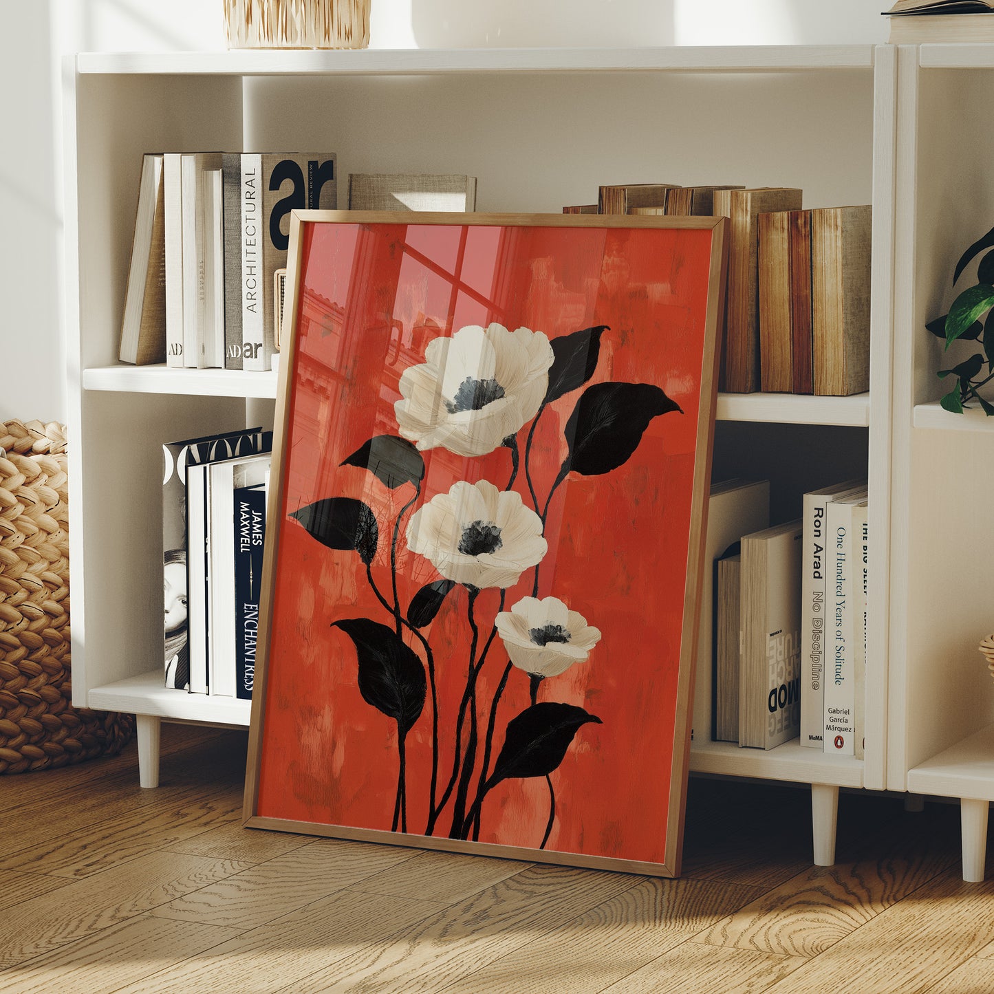 White Poppies Dance On Coral