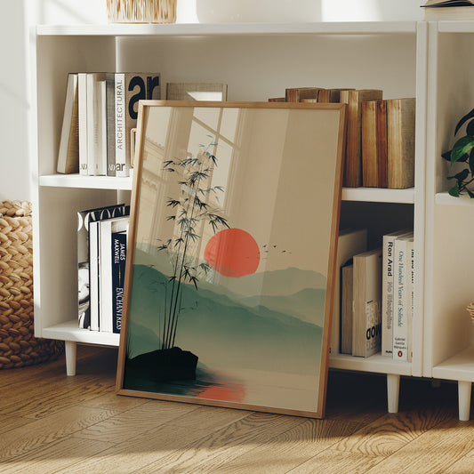 Bamboo Bends Toward Rising Sun