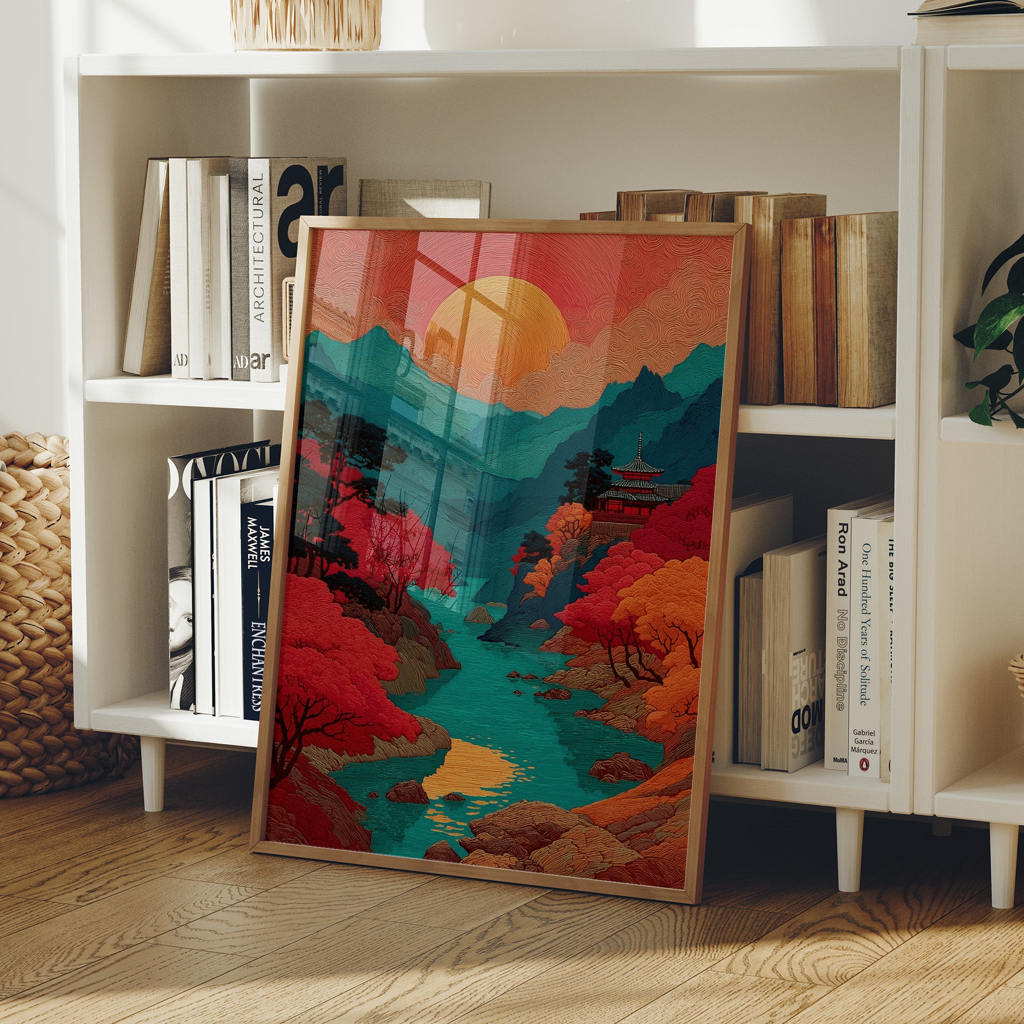 Crimson Rivers Meet Turquoise Mountains